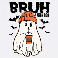 Funny Halloween Ghost Bruh I Mean Boo Garment-Dyed Sweatshirt