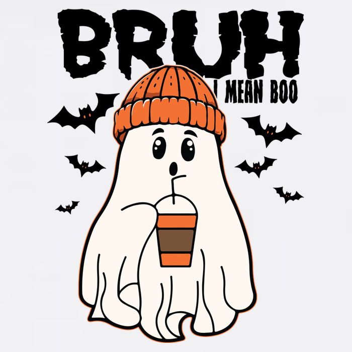 Funny Halloween Ghost Bruh I Mean Boo Garment-Dyed Sweatshirt