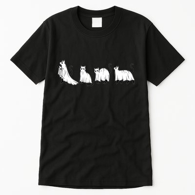 Funny Halloween Ghost Cats Tall T-Shirt