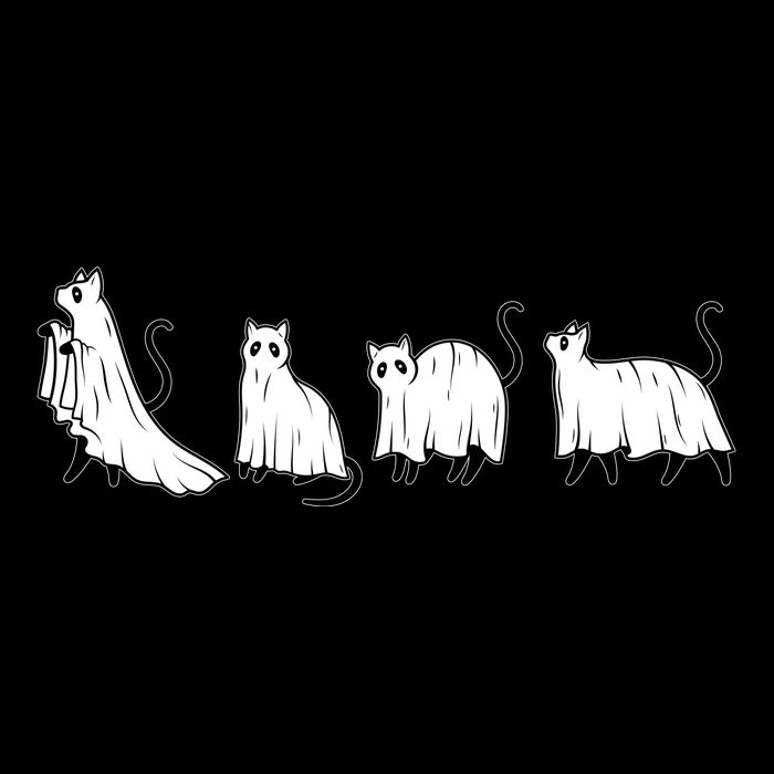 Funny Halloween Ghost Cats Backpack