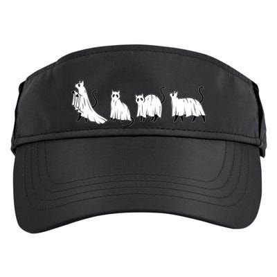 Funny Halloween Ghost Cats Adult Drive Performance Visor