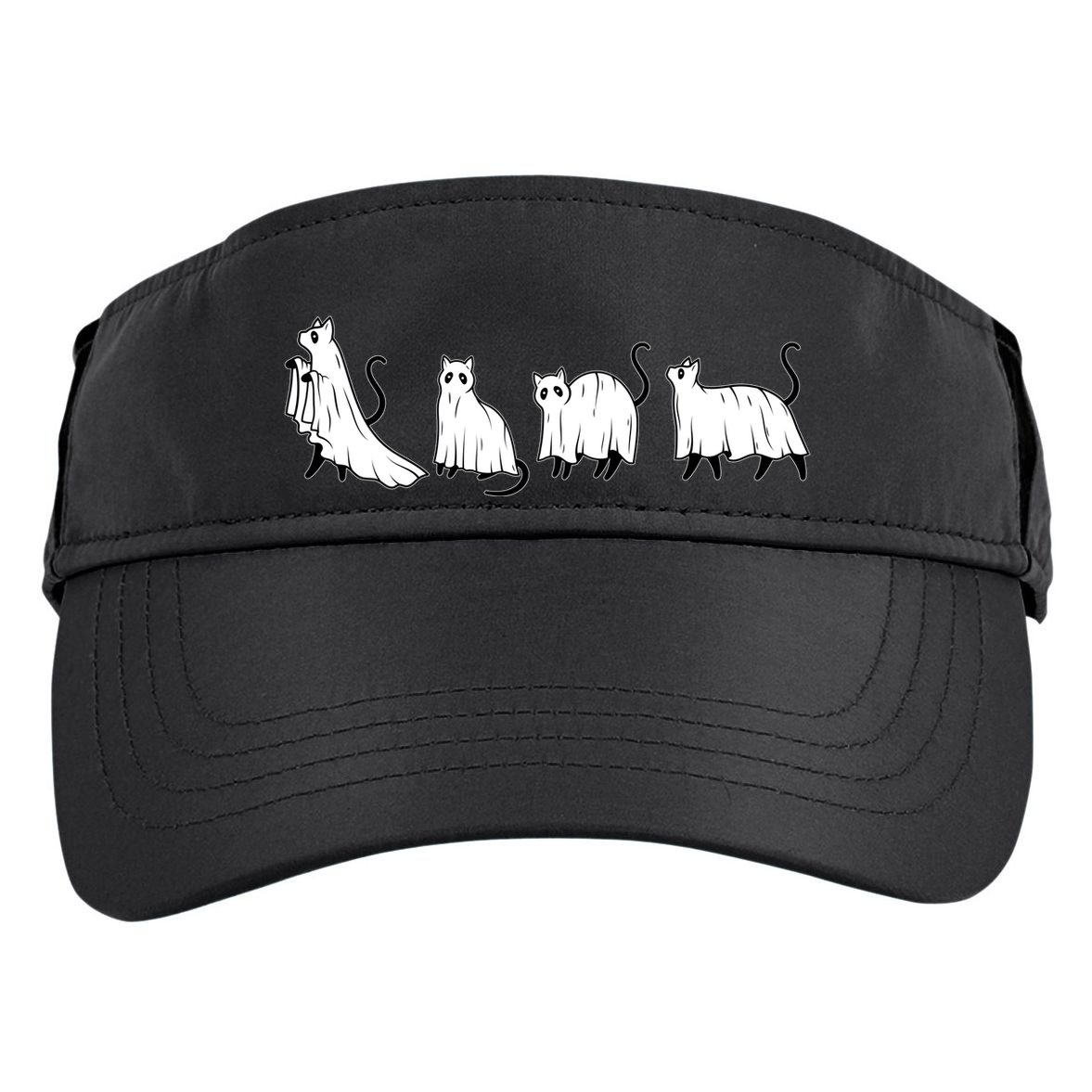 Funny Halloween Ghost Cats Adult Drive Performance Visor