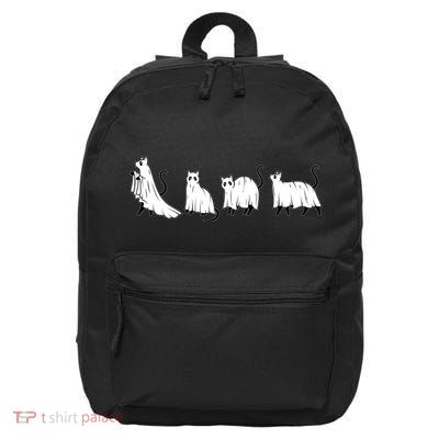 Funny Halloween Ghost Cats 16 in Basic Backpack