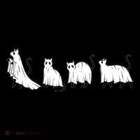 Funny Halloween Ghost Cats Baby Bodysuit