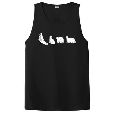 Funny Halloween Ghost Cats PosiCharge Competitor Tank