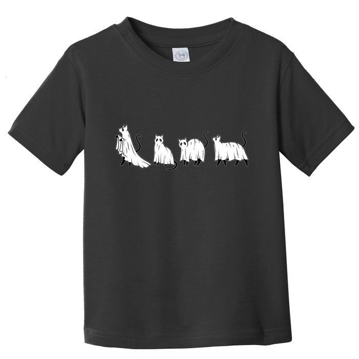 Funny Halloween Ghost Cats Toddler T-Shirt