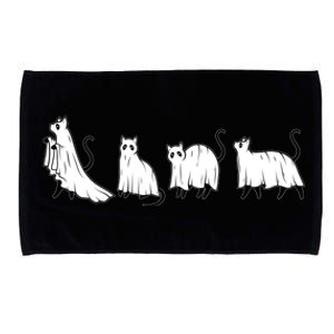 Funny Halloween Ghost Cats Microfiber Hand Towel