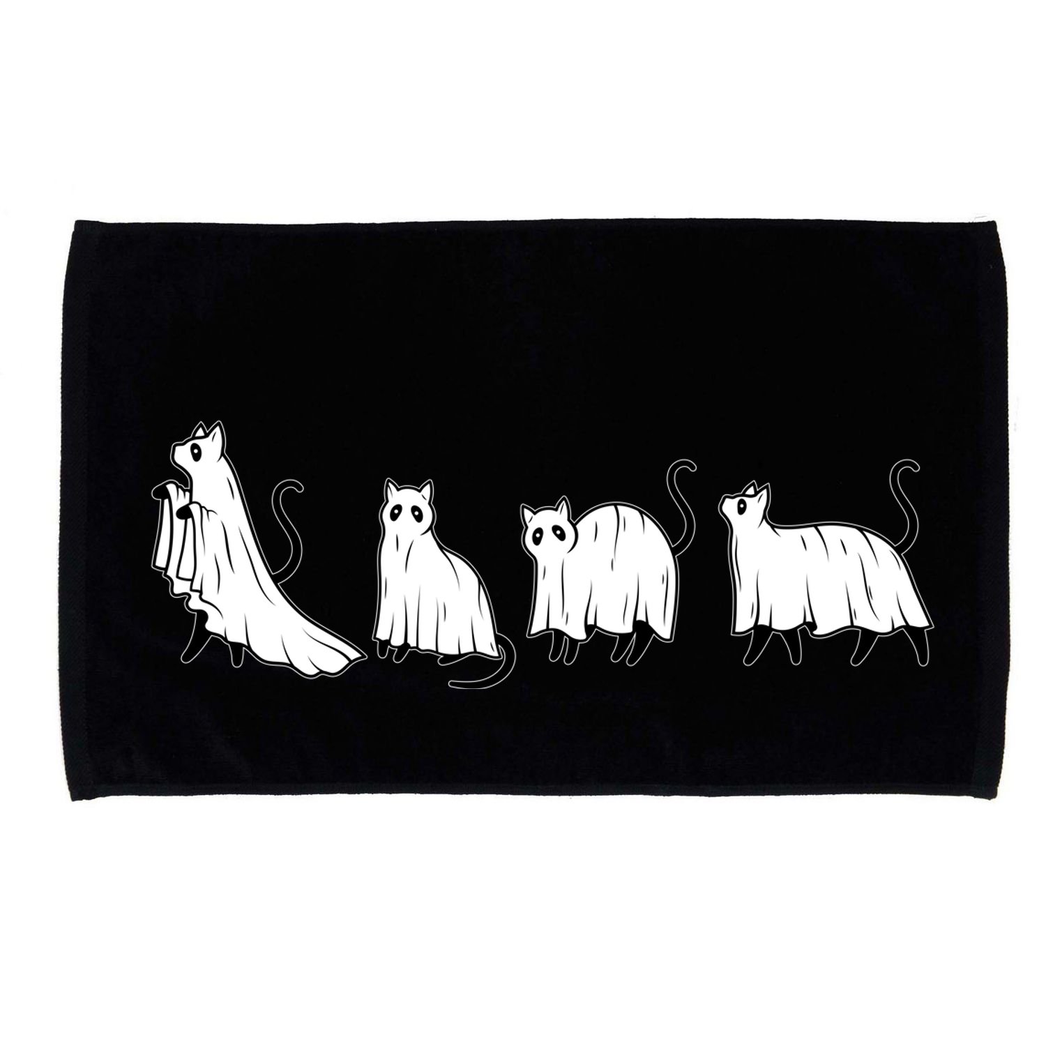 Funny Halloween Ghost Cats Microfiber Hand Towel