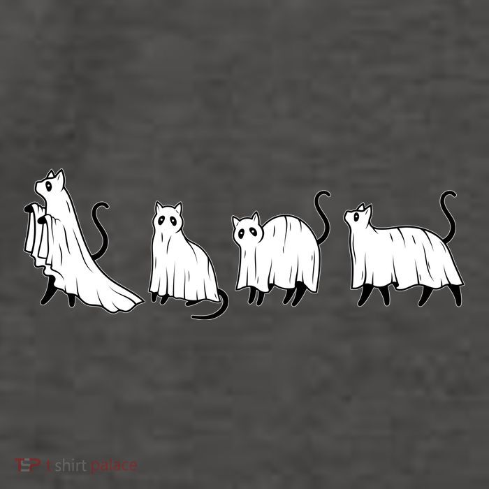 Funny Halloween Ghost Cats Vector Backpack