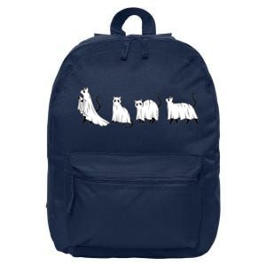 Funny Halloween Ghost Cats 16 in Basic Backpack