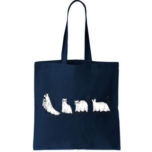 Funny Halloween Ghost Cats Tote Bag