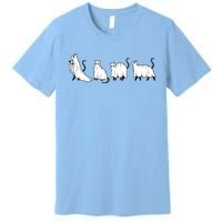 Funny Halloween Ghost Cats Premium T-Shirt