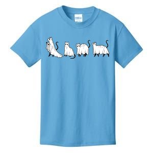 Funny Halloween Ghost Cats Kids T-Shirt