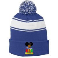 Future HBCU Grad Graduation Historically Black College Stripe Pom Pom Beanie