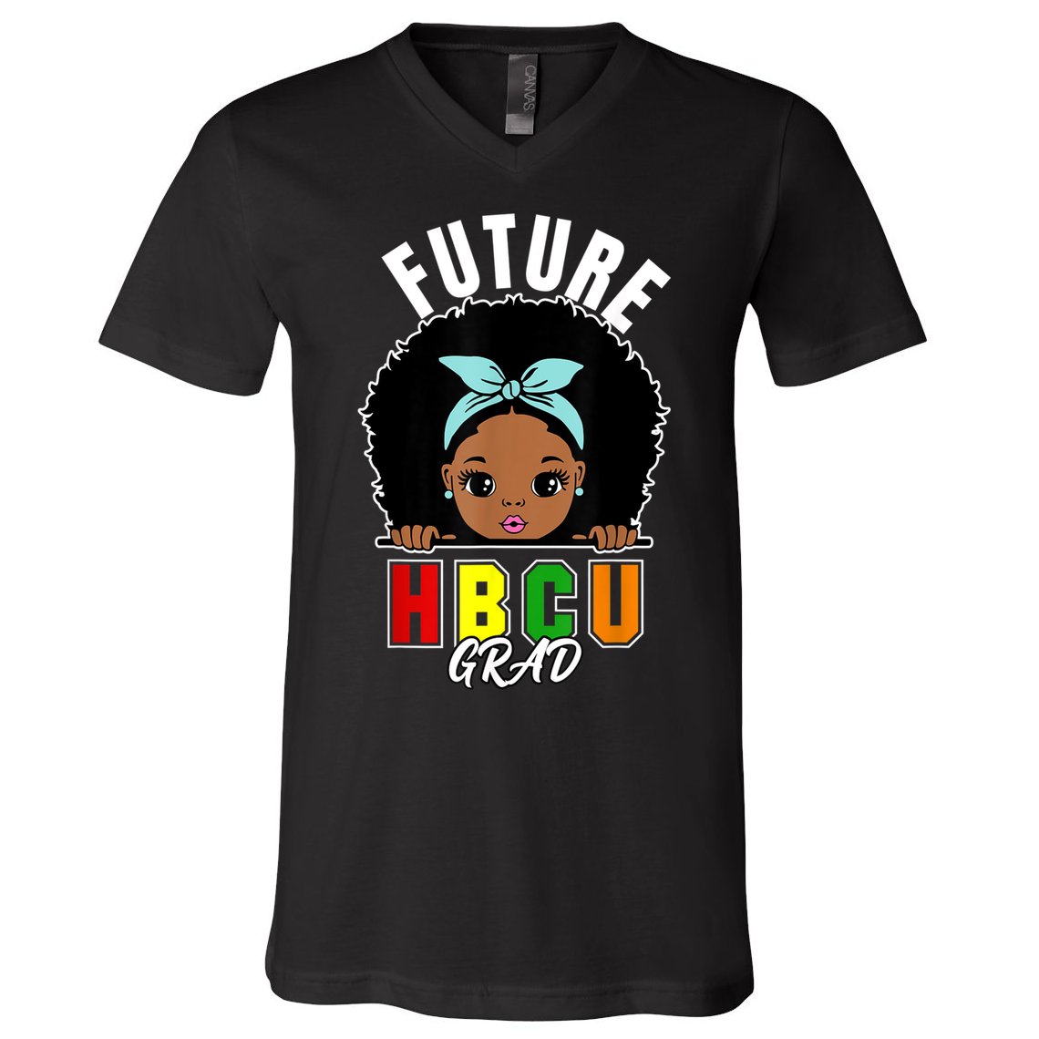 Future HBCU Grad Girl Graduation Historically Black College V-Neck T-Shirt