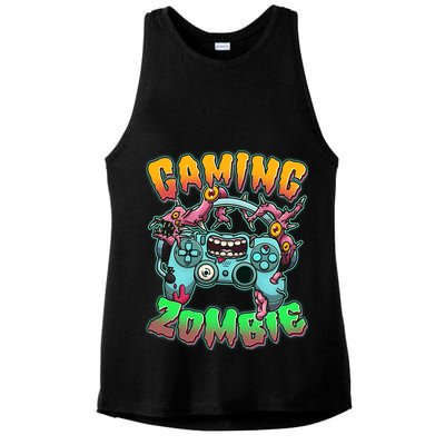 Funny Halloween Gaming Zombie Game Controller Ladies PosiCharge Tri-Blend Wicking Tank
