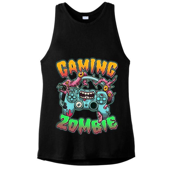 Funny Halloween Gaming Zombie Game Controller Ladies PosiCharge Tri-Blend Wicking Tank
