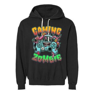 Funny Halloween Gaming Zombie Game Controller Garment-Dyed Fleece Hoodie