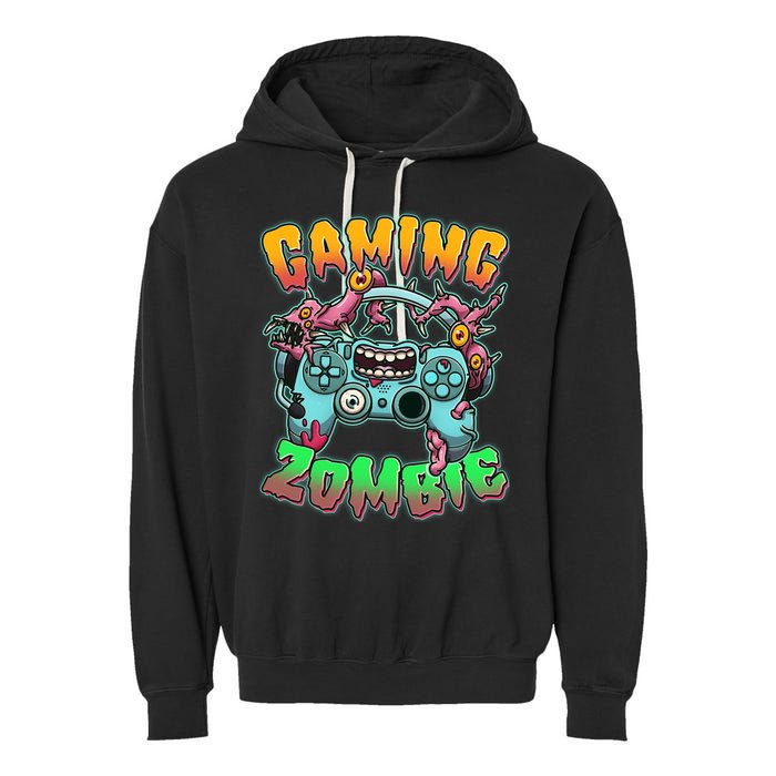 Funny Halloween Gaming Zombie Game Controller Garment-Dyed Fleece Hoodie