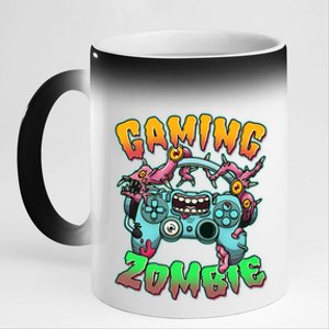 Funny Halloween Gaming Zombie Game Controller 11oz Black Color Changing Mug