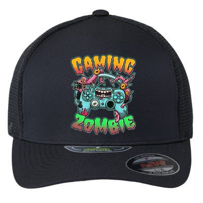 Funny Halloween Gaming Zombie Game Controller Flexfit Unipanel Trucker Cap