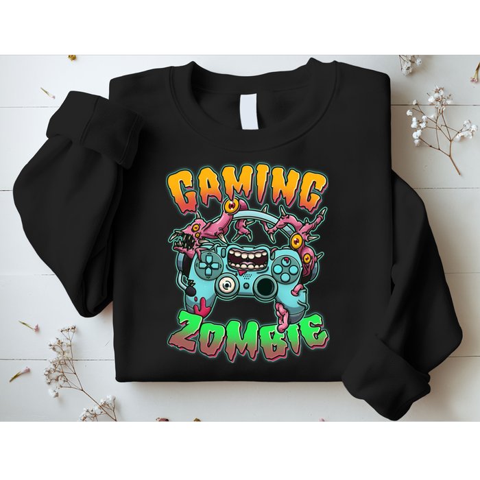 Funny Halloween Gaming Zombie Game Controller Sweatshirt