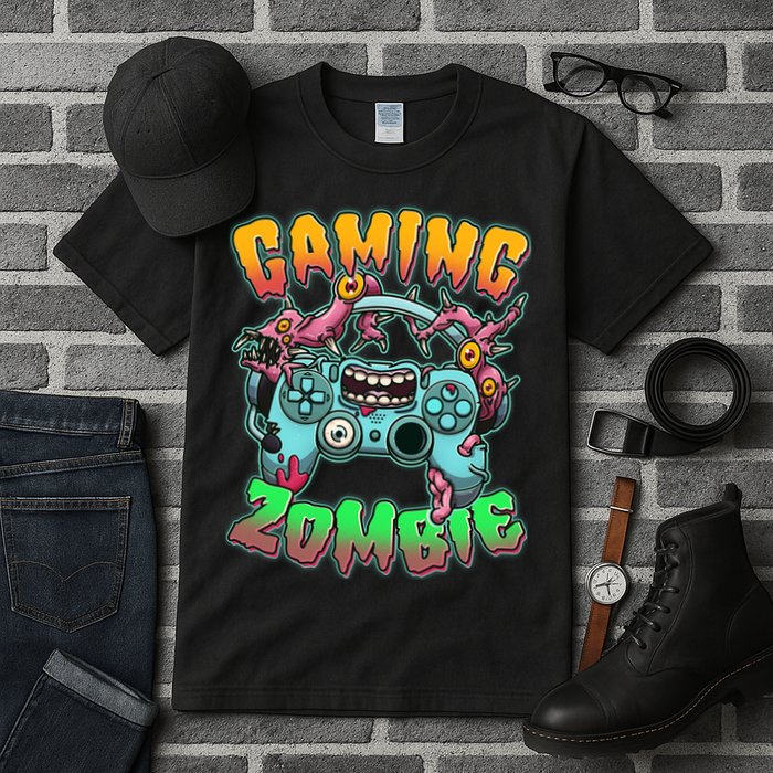 Funny Halloween Gaming Zombie Game Controller Tall T-Shirt
