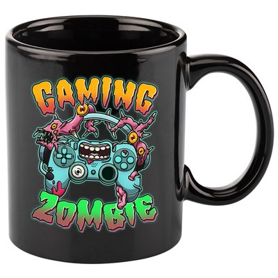 Funny Halloween Gaming Zombie Game Controller 11oz C Handle Ceramic Mug