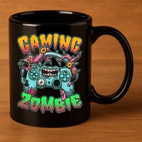 Funny Halloween Gaming Zombie Game Controller 11oz C Handle Ceramic Mug