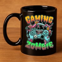 Funny Halloween Gaming Zombie Game Controller 11oz C Handle Ceramic Mug