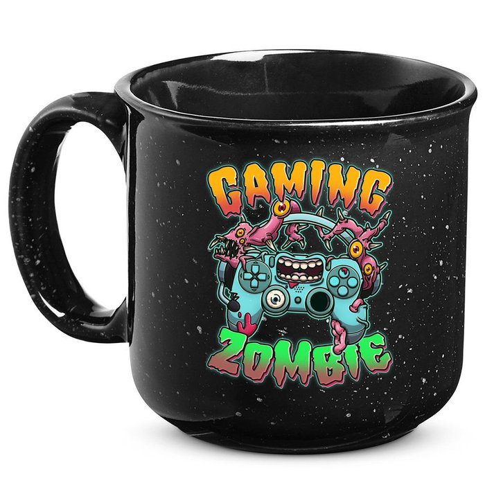 Funny Halloween Gaming Zombie Game Controller 15oz Campfire Ceramic Mug