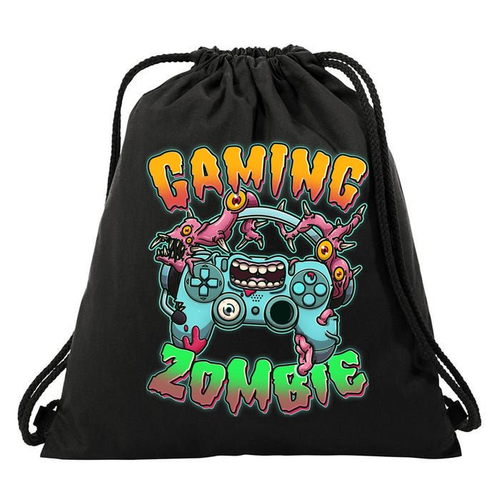 Funny Halloween Gaming Zombie Game Controller Drawstring Bag