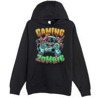 Funny Halloween Gaming Zombie Game Controller Premium Pullover Hoodie