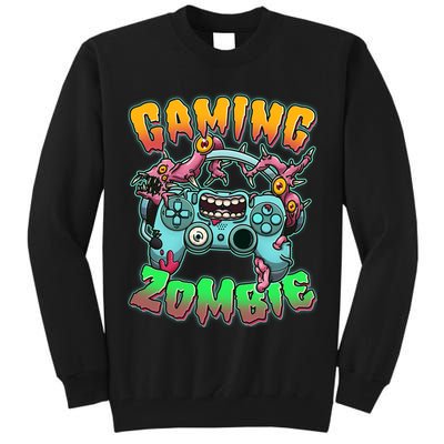 Funny Halloween Gaming Zombie Game Controller Tall Sweatshirt