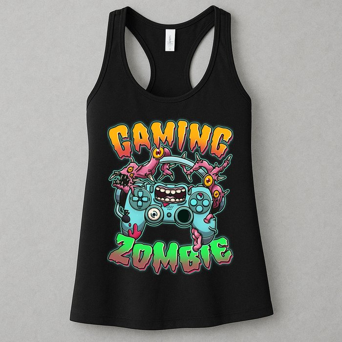 Funny Halloween Gaming Zombie Game Controller Womens Tank Top