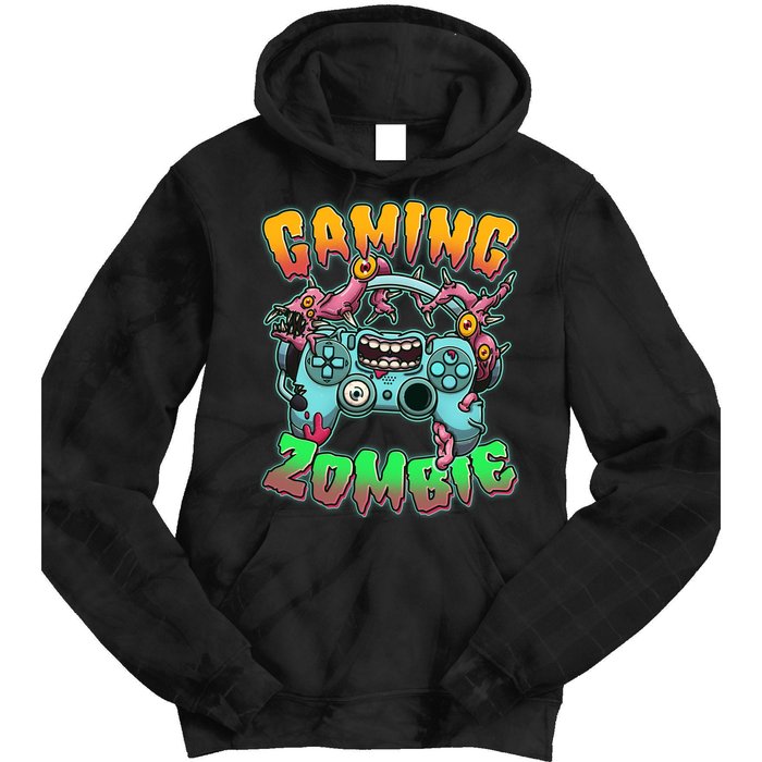 Funny Halloween Gaming Zombie Game Controller Tie Dye Hoodie