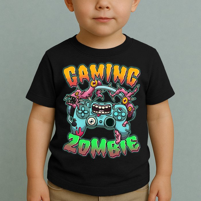 Funny Halloween Gaming Zombie Game Controller Toddler T-Shirt