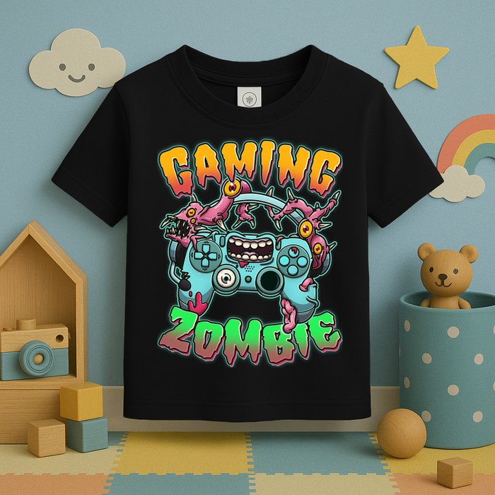 Funny Halloween Gaming Zombie Game Controller Toddler T-Shirt