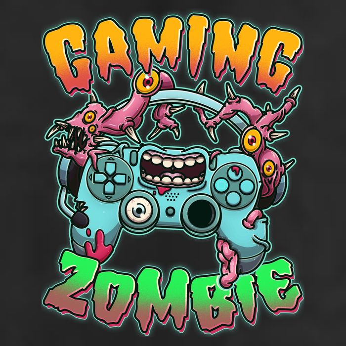 Funny Halloween Gaming Zombie Game Controller Microfiber Hand Towel