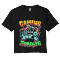 Funny Halloween Gaming Zombie Game Controller Crop Top