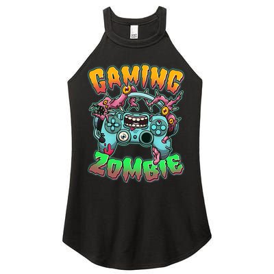 Funny Halloween Gaming Zombie Game Controller Women's Perfect Tri Rocker Tank