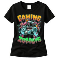 Funny Halloween Gaming Zombie Game Controller Womens T-Shirt