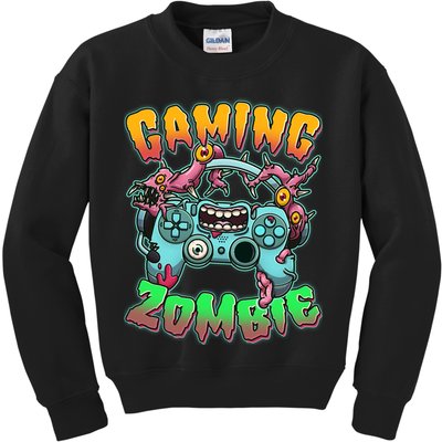 Funny Halloween Gaming Zombie Game Controller Kids Sweatshirt