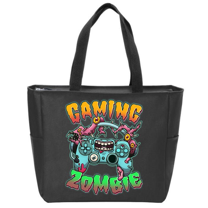 Funny Halloween Gaming Zombie Game Controller Zip Tote Bag