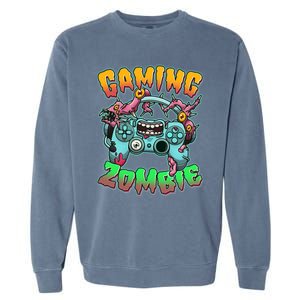 Funny Halloween Gaming Zombie Game Controller Garment-Dyed Sweatshirt