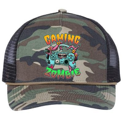 Funny Halloween Gaming Zombie Game Controller Retro Rope Trucker Hat Cap