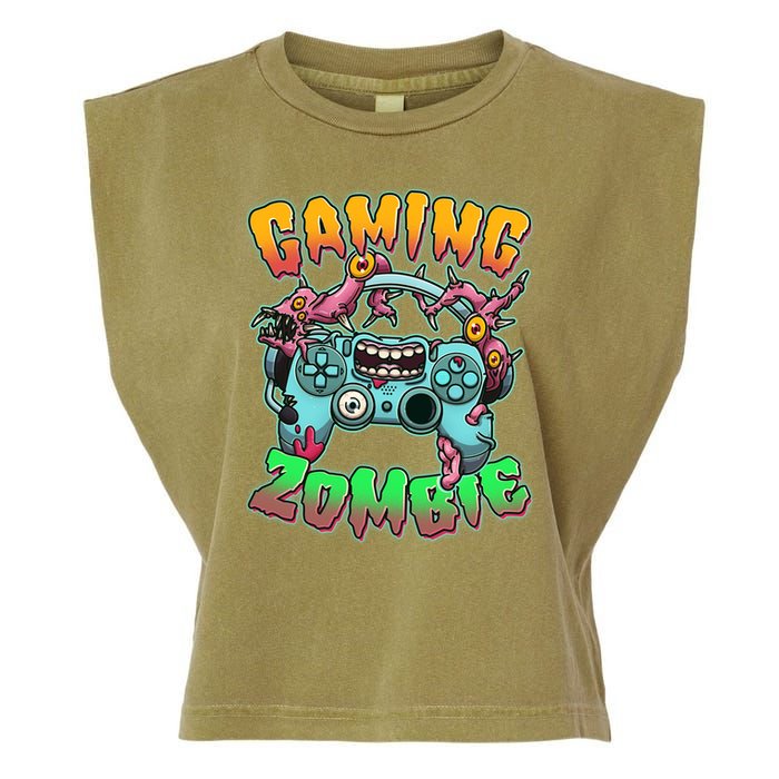 Funny Halloween Gaming Zombie Game Controller Garment-Dyed Women's Muscle Tee