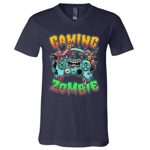 Funny Halloween Gaming Zombie Game Controller V-Neck T-Shirt