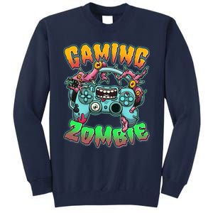 Funny Halloween Gaming Zombie Game Controller Tall Sweatshirt