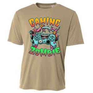 Funny Halloween Gaming Zombie Game Controller Cooling Performance Crew T-Shirt